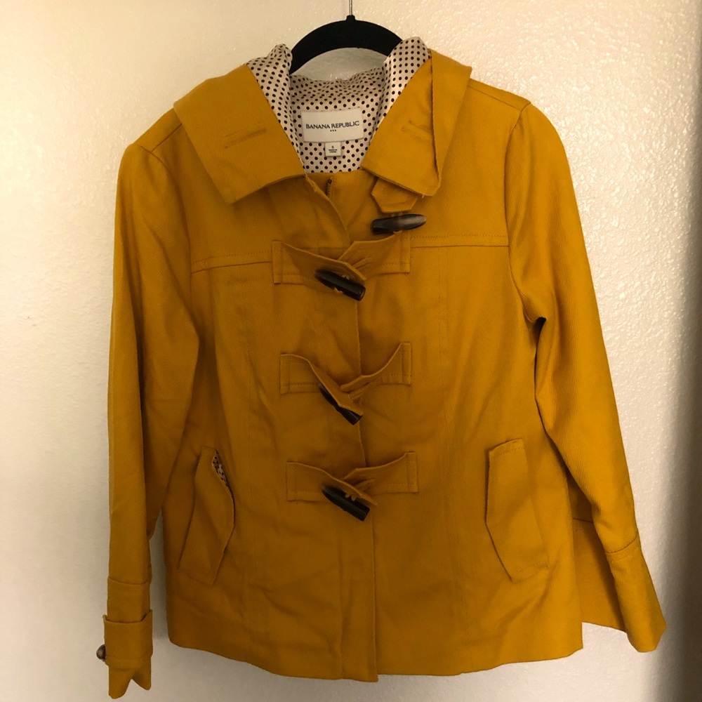 Banana republic toggle front yellow coat sz small
